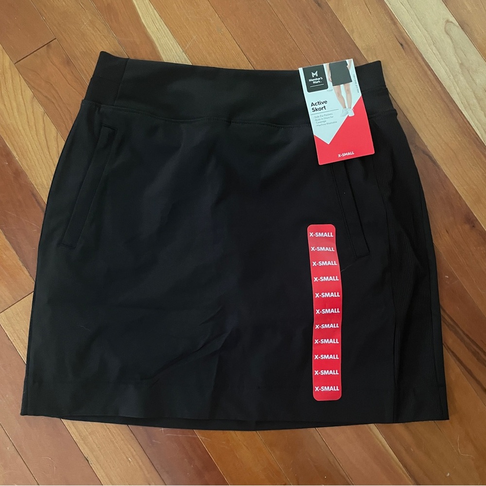 NWT black athletic skort XS Member’s Mark